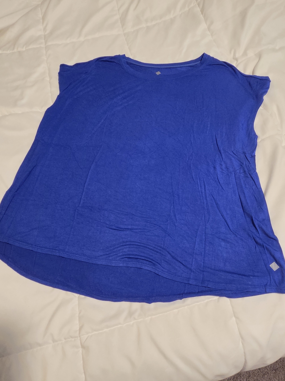 LuLaRoe Rise Short Sleeve Crewneck Top in Royal Blue